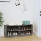 vidaXL Schuhregal Grau 110x34x45 cm Massivholz Kiefer vidaXL Schuhregal Grau 110x34x45 cm Massivholz Kiefer