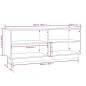vidaXL Schuhregal Schwarz 110x34x45 cm Massivholz Kiefer vidaXL Schuhregal Schwarz 110x34x45 cm Massivholz Kiefer