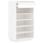 vidaXL Schuhregal Weiß 60x34x105 cm Massivholz Kiefer vidaXL Schuhregal Weiß 60x34x105 cm Massivholz Kiefer
