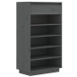 vidaXL Schuhregal Grau 60x34x105 cm Massivholz Kiefer vidaXL Schuhregal Grau 60x34x105 cm Massivholz Kiefer