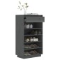 vidaXL Schuhregal Grau 60x34x105 cm Massivholz Kiefer vidaXL Schuhregal Grau 60x34x105 cm Massivholz Kiefer