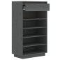 vidaXL Schuhregal Grau 60x34x105 cm Massivholz Kiefer vidaXL Schuhregal Grau 60x34x105 cm Massivholz Kiefer
