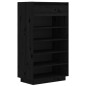 vidaXL Schuhregal Schwarz 60x34x105 cm Massivholz Kiefer vidaXL Schuhregal Schwarz 60x34x105 cm Massivholz Kiefer