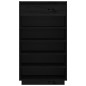 vidaXL Schuhregal Schwarz 60x34x105 cm Massivholz Kiefer vidaXL Schuhregal Schwarz 60x34x105 cm Massivholz Kiefer