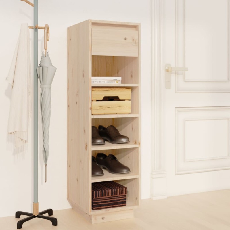 vidaXL Schuhregal 34x30x105 cm Massivholz Kiefer vidaXL Schuhregal 34x30x105 cm Massivholz Kiefer