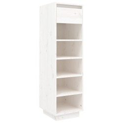 vidaXL Schuhregal Weiß 34x30x105 cm Massivholz Kiefer