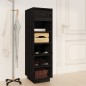 vidaXL Schuhregal Schwarz 34x30x105 cm Massivholz Kiefer vidaXL Schuhregal Schwarz 34x30x105 cm Massivholz Kiefer