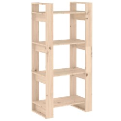 vidaXL Bücherregal/Raumteiler 60x35x125 cm Massivholz