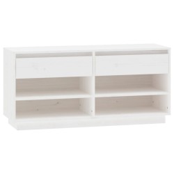 vidaXL Schuhregal Weiß 110x34x52 cm Massivholz Kiefer