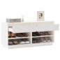 vidaXL Schuhregal Weiß 110x34x52 cm Massivholz Kiefer vidaXL Schuhregal Weiß 110x34x52 cm Massivholz Kiefer