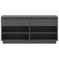 vidaXL Schuhregal Grau 110x34x52 cm Massivholz Kiefer vidaXL Schuhregal Grau 110x34x52 cm Massivholz Kiefer