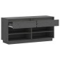 vidaXL Schuhregal Grau 110x34x52 cm Massivholz Kiefer vidaXL Schuhregal Grau 110x34x52 cm Massivholz Kiefer