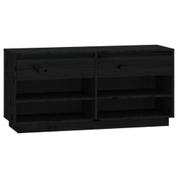 vidaXL Schuhregal Schwarz 110x34x52 cm Massivholz Kiefer
