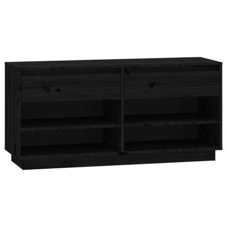 vidaXL Schuhregal Schwarz 110x34x52 cm Massivholz Kiefer