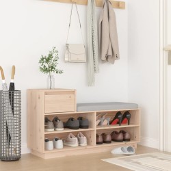 vidaXL Schuhregal 110x34x61 cm Massivholz Kiefer
