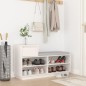 vidaXL Schuhregal Weiß 110x34x61 cm Massivholz Kiefer vidaXL Schuhregal Weiß 110x34x61 cm Massivholz Kiefer