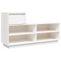 vidaXL Schuhregal Weiß 110x34x61 cm Massivholz Kiefer vidaXL Schuhregal Weiß 110x34x61 cm Massivholz Kiefer