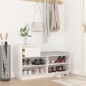 vidaXL Schuhregal Weiß 110x34x61 cm Massivholz Kiefer vidaXL Schuhregal Weiß 110x34x61 cm Massivholz Kiefer