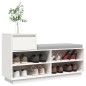 vidaXL Schuhregal Weiß 110x34x61 cm Massivholz Kiefer vidaXL Schuhregal Weiß 110x34x61 cm Massivholz Kiefer