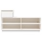 vidaXL Schuhregal Weiß 110x34x61 cm Massivholz Kiefer vidaXL Schuhregal Weiß 110x34x61 cm Massivholz Kiefer