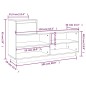 vidaXL Schuhregal Weiß 110x34x61 cm Massivholz Kiefer vidaXL Schuhregal Weiß 110x34x61 cm Massivholz Kiefer