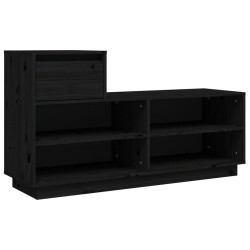 vidaXL Schuhregal Schwarz 110x34x61 cm Massivholz Kiefer
