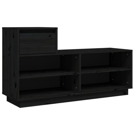 vidaXL Schuhregal Schwarz 110x34x61 cm Massivholz Kiefer