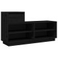 vidaXL Schuhregal Schwarz 110x34x61 cm Massivholz Kiefer vidaXL Schuhregal Schwarz 110x34x61 cm Massivholz Kiefer