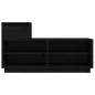 vidaXL Schuhregal Schwarz 110x34x61 cm Massivholz Kiefer vidaXL Schuhregal Schwarz 110x34x61 cm Massivholz Kiefer