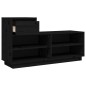vidaXL Schuhregal Schwarz 110x34x61 cm Massivholz Kiefer vidaXL Schuhregal Schwarz 110x34x61 cm Massivholz Kiefer