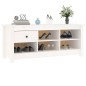 vidaXL Schuhschrank Weiß 110x38x45,5 cm Massivholz Kiefer vidaXL Schuhschrank Weiß 110x38x45,5 cm Massivholz Kiefer