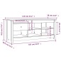 vidaXL Schuhschrank Weiß 110x38x45,5 cm Massivholz Kiefer vidaXL Schuhschrank Weiß 110x38x45,5 cm Massivholz Kiefer