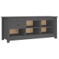 vidaXL Schuhschrank Grau 110x38x45,5 cm Massivholz Kiefer vidaXL Schuhschrank Grau 110x38x45,5 cm Massivholz Kiefer