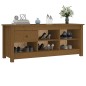 vidaXL Schuhschrank Honigbraun 110x38x45,5 cm Massivholz Kiefer vidaXL Schuhschrank Honigbraun 110x38x45,5 cm Massivholz Kiefer