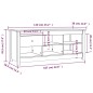 vidaXL Schuhschrank Honigbraun 110x38x45,5 cm Massivholz Kiefer vidaXL Schuhschrank Honigbraun 110x38x45,5 cm Massivholz Kiefer