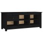 vidaXL Schuhschrank Schwarz 110x38x45,5 cm Massivholz Kiefer vidaXL Schuhschrank Schwarz 110x38x45,5 cm Massivholz Kiefer
