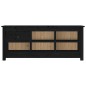 vidaXL Schuhschrank Schwarz 110x38x45,5 cm Massivholz Kiefer vidaXL Schuhschrank Schwarz 110x38x45,5 cm Massivholz Kiefer