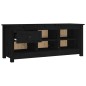 vidaXL Schuhschrank Schwarz 110x38x45,5 cm Massivholz Kiefer vidaXL Schuhschrank Schwarz 110x38x45,5 cm Massivholz Kiefer