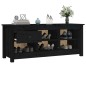 vidaXL Schuhschrank Schwarz 110x38x45,5 cm Massivholz Kiefer vidaXL Schuhschrank Schwarz 110x38x45,5 cm Massivholz Kiefer