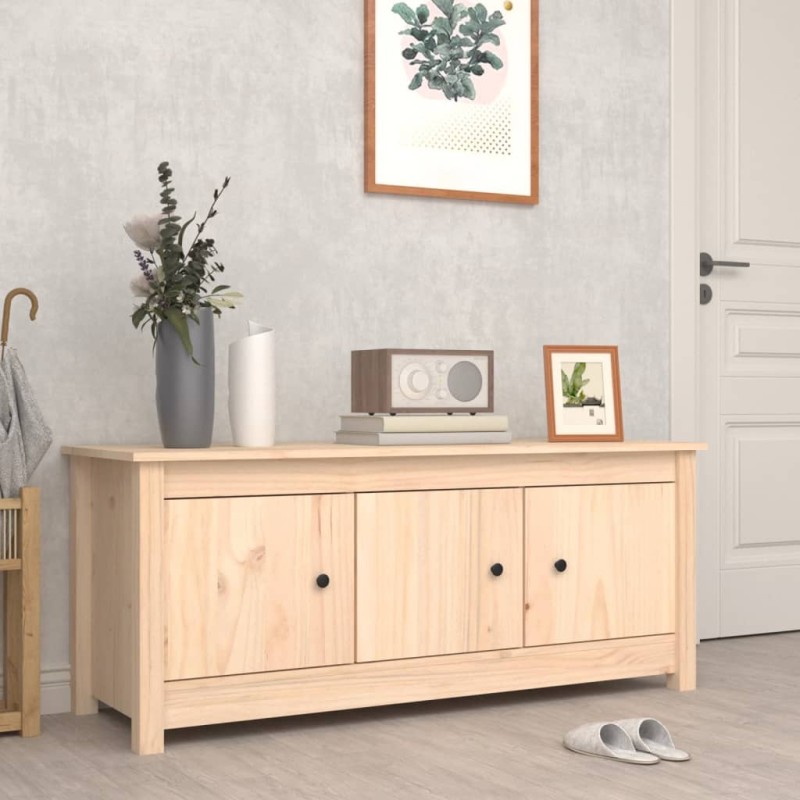 vidaXL Schuhschrank 110x38x45,5 cm Massivholz Kiefer vidaXL Schuhschrank 110x38x45,5 cm Massivholz Kiefer