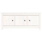 vidaXL Schuhschrank Weiß 110x38x45,5 cm Massivholz Kiefer vidaXL Schuhschrank Weiß 110x38x45,5 cm Massivholz Kiefer