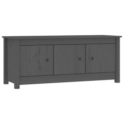 vidaXL Schuhschrank Grau 110x38x45,5 cm Massivholz Kiefer