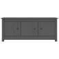 vidaXL Schuhschrank Grau 110x38x45,5 cm Massivholz Kiefer vidaXL Schuhschrank Grau 110x38x45,5 cm Massivholz Kiefer