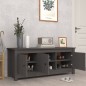 vidaXL Schuhschrank Grau 110x38x45,5 cm Massivholz Kiefer vidaXL Schuhschrank Grau 110x38x45,5 cm Massivholz Kiefer