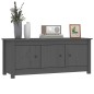 vidaXL Schuhschrank Grau 110x38x45,5 cm Massivholz Kiefer vidaXL Schuhschrank Grau 110x38x45,5 cm Massivholz Kiefer