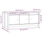 vidaXL Schuhschrank Grau 110x38x45,5 cm Massivholz Kiefer vidaXL Schuhschrank Grau 110x38x45,5 cm Massivholz Kiefer