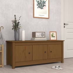 vidaXL Schuhschrank Honigbraun 110x38x45,5 cm Massivholz Kiefer