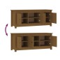 vidaXL Schuhschrank Honigbraun 110x38x45,5 cm Massivholz Kiefer
