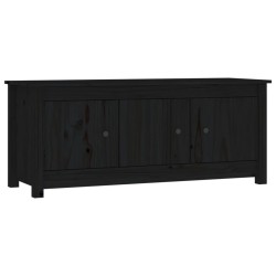 vidaXL Schuhschrank Schwarz 110x38x45,5 cm Massivholz Kiefer