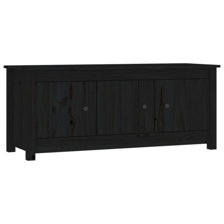 vidaXL Schuhschrank Schwarz 110x38x45,5 cm Massivholz Kiefer